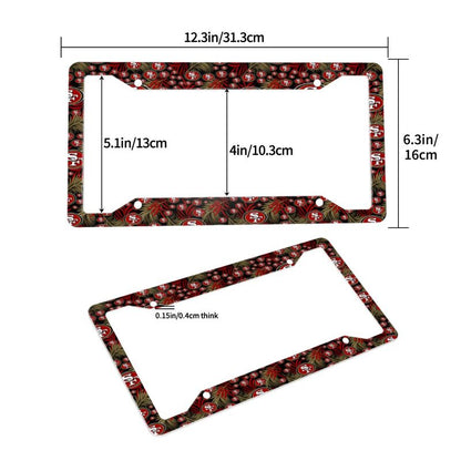 San Francisco 49ers Print Car license plate frame four hole license plate holder (one pair)