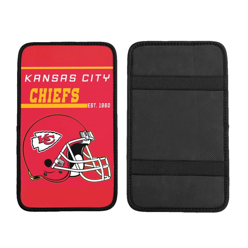 Kansas City Chiefs Print car armrest box cushion armrest protective cover