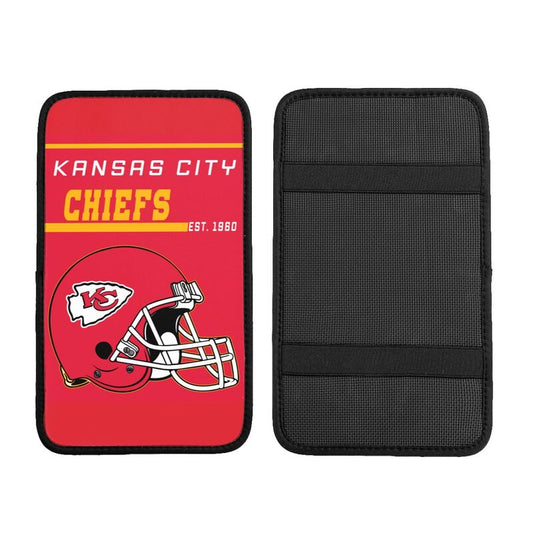Kansas City Chiefs Print car armrest box cushion armrest protective cover
