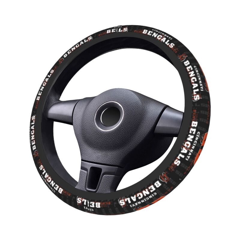 Cincinnati Bengals 3 Printed breathable elastic steering wheel anti slip cover