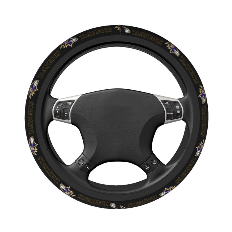 Baltimore Ravens Printed car protective cover elastic steering wheel cover