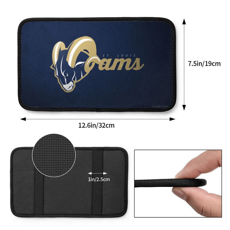 Los Angeles Rams Printed car armrest box pad anti-abrasion pad