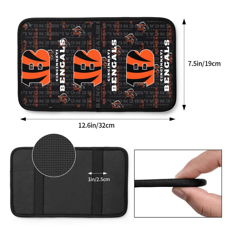 Cincinnati Bengals Printed car armrest box pad anti-abrasion pad