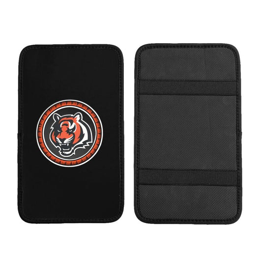 Car armrest box pad Cincinnati Bengals 2 Printed central armrest box pad protective pad