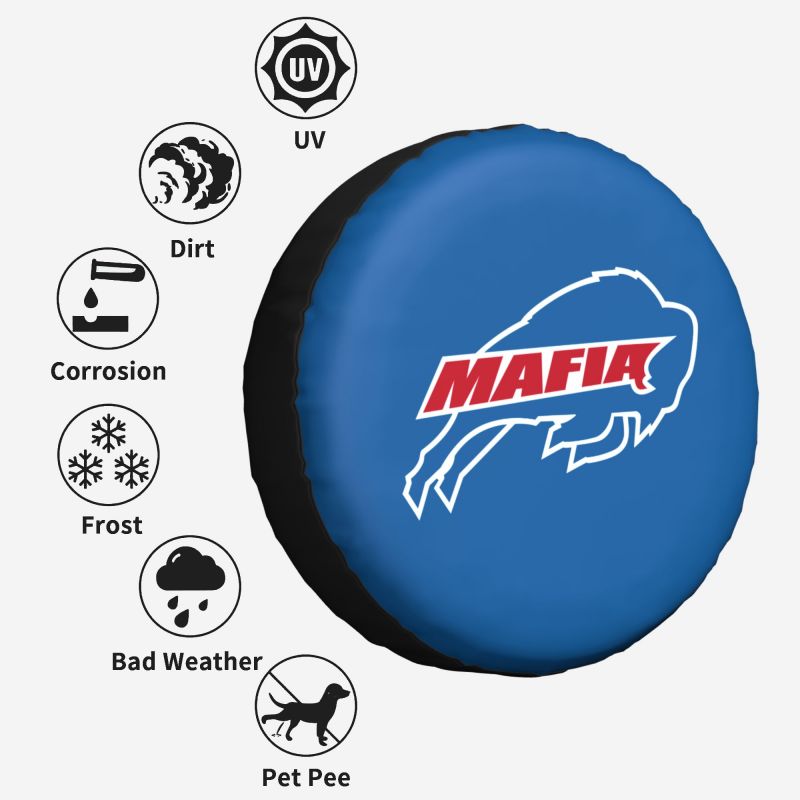 Buffalo Bills Car tire protective cover waterproof and dustproof tire cover