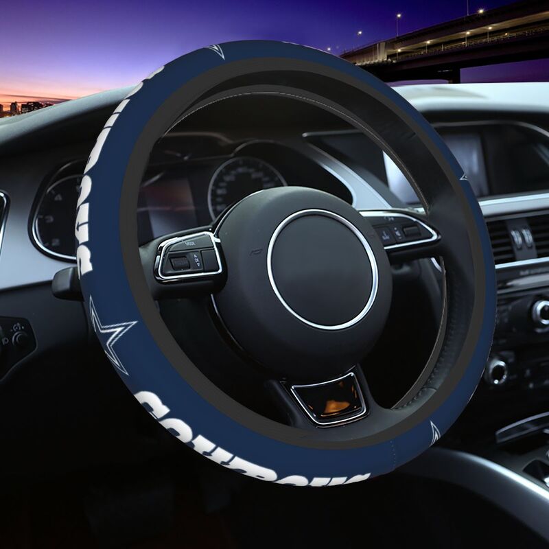 Dallas Cowboys 6 Printed elastic steering wheel cover anti slip breathable