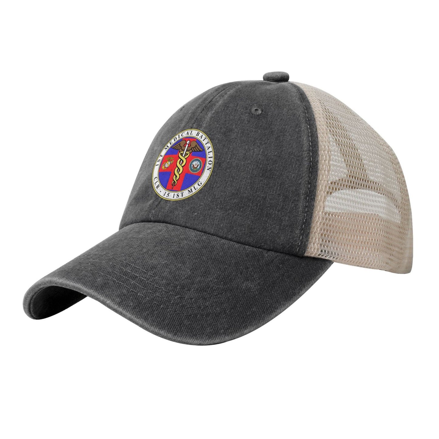 1st Medical Battalion (FtO) Printed unisex baseball cap adjustable grid baseball cap veteran gift