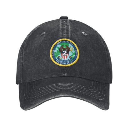 United States 2nd Fleet Insignia Printed unisex baseball cap adjustable cap veteran gift