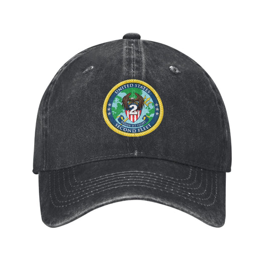 United States 2nd Fleet Insignia Printed unisex baseball cap adjustable cap veteran gift