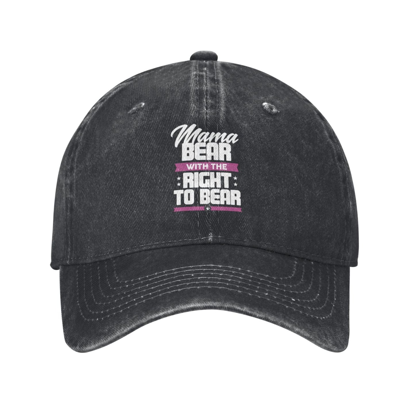 Mama Bear With The Right To Bear Printed unisex baseball cap adjustable cap outdoor sun hats trucker hat