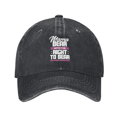 Mama Bear With The Right To Bear Printed unisex baseball cap adjustable cap outdoor sun hats trucker hat