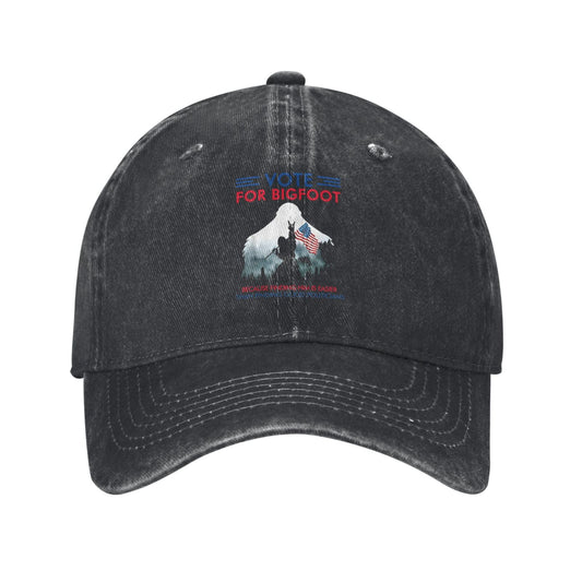 Vote For Bigfoot Graphic Printed unisex baseball cap outdoor hats adjustable cap trucker gift hat