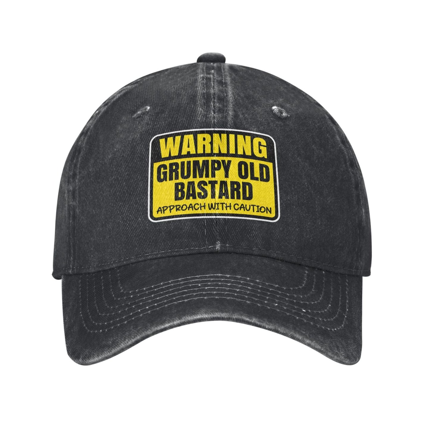 Warning Grumpys Old Bastards Approachs Printed unisex baseball cap adjustable cap outdoor sun hats trucker hat