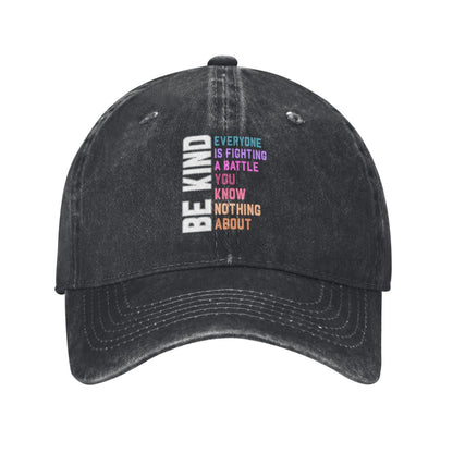Be Kind Quote Printed unisex baseball cap outdoor hats adjustable cap trucker gift hat