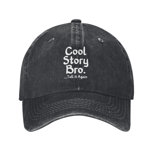 Cool Story Bro Tell It Again Printed unisex baseball cap adjustable cap outdoor sun hats trucker hat