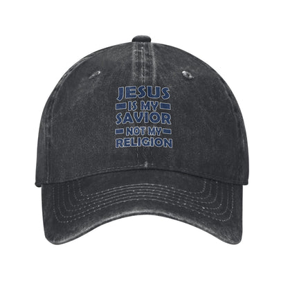 Jesus Is My Savior NOT MY RELIGION Printed unisex baseball cap adjustable cap outdoor sun hats trucker hat