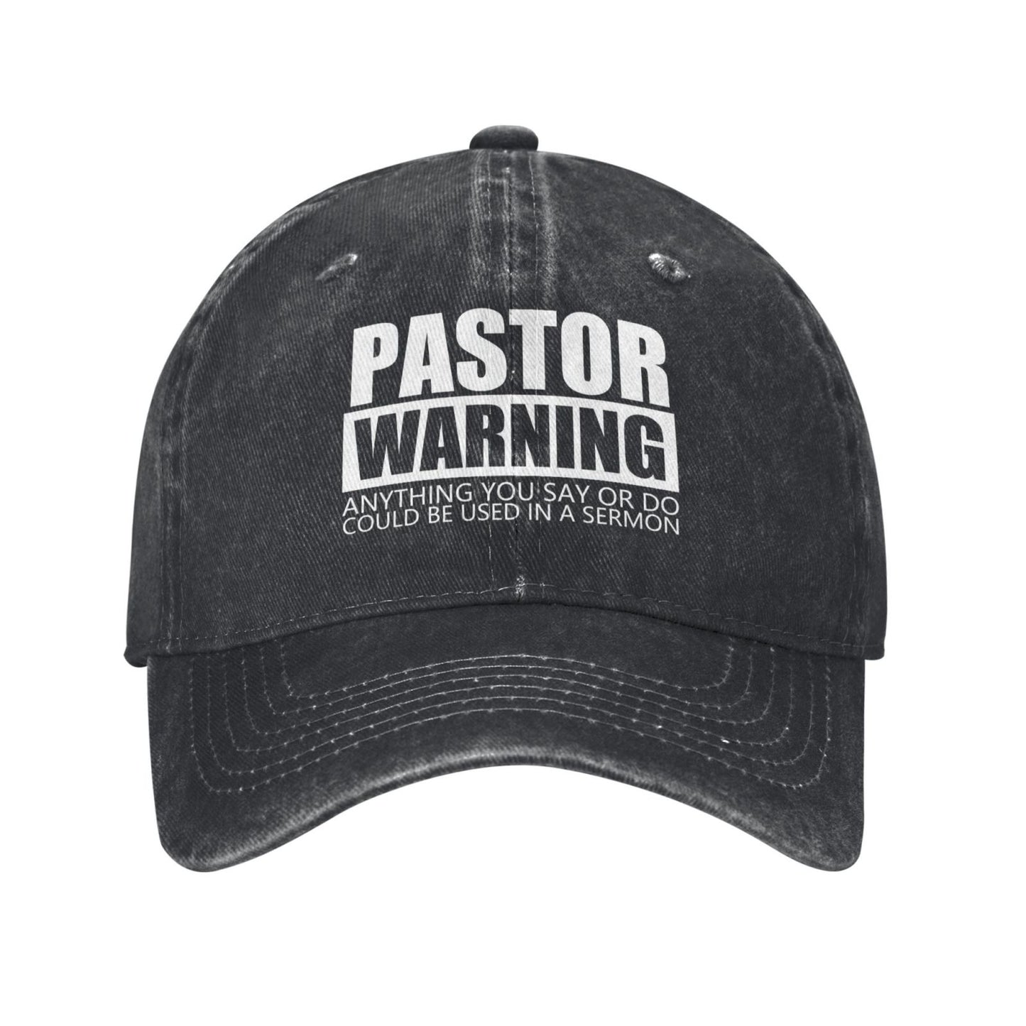Pastor Warning Printed unisex baseball cap outdoor hats adjustable cap trucker gift hat
