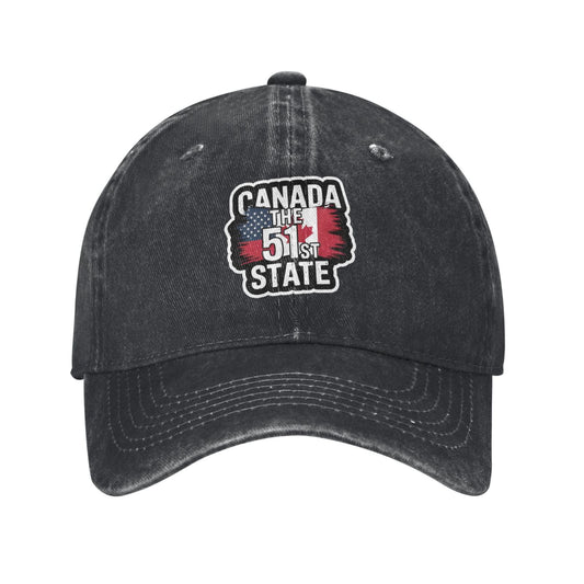 Canada Never 51st State Printed unisex baseball cap adjustable cap outdoor sun hats trucker hat
