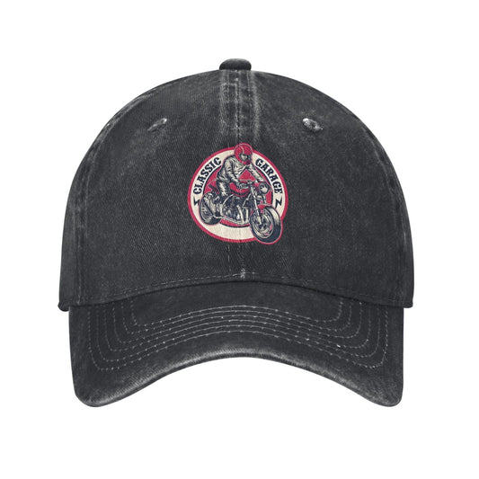 Retro Motorcycle Printed unisex baseball cap adjustable cap outdoor sun hats trucker hat