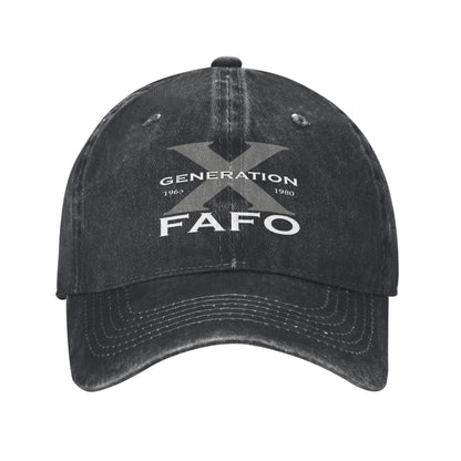 Generation X Fafo Printed unisex baseball cap outdoor hats adjustable cap trucker gift hat