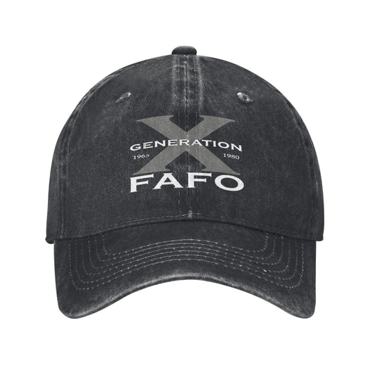 Generation X Fafo Printed unisex baseball cap outdoor hats adjustable cap trucker gift hat
