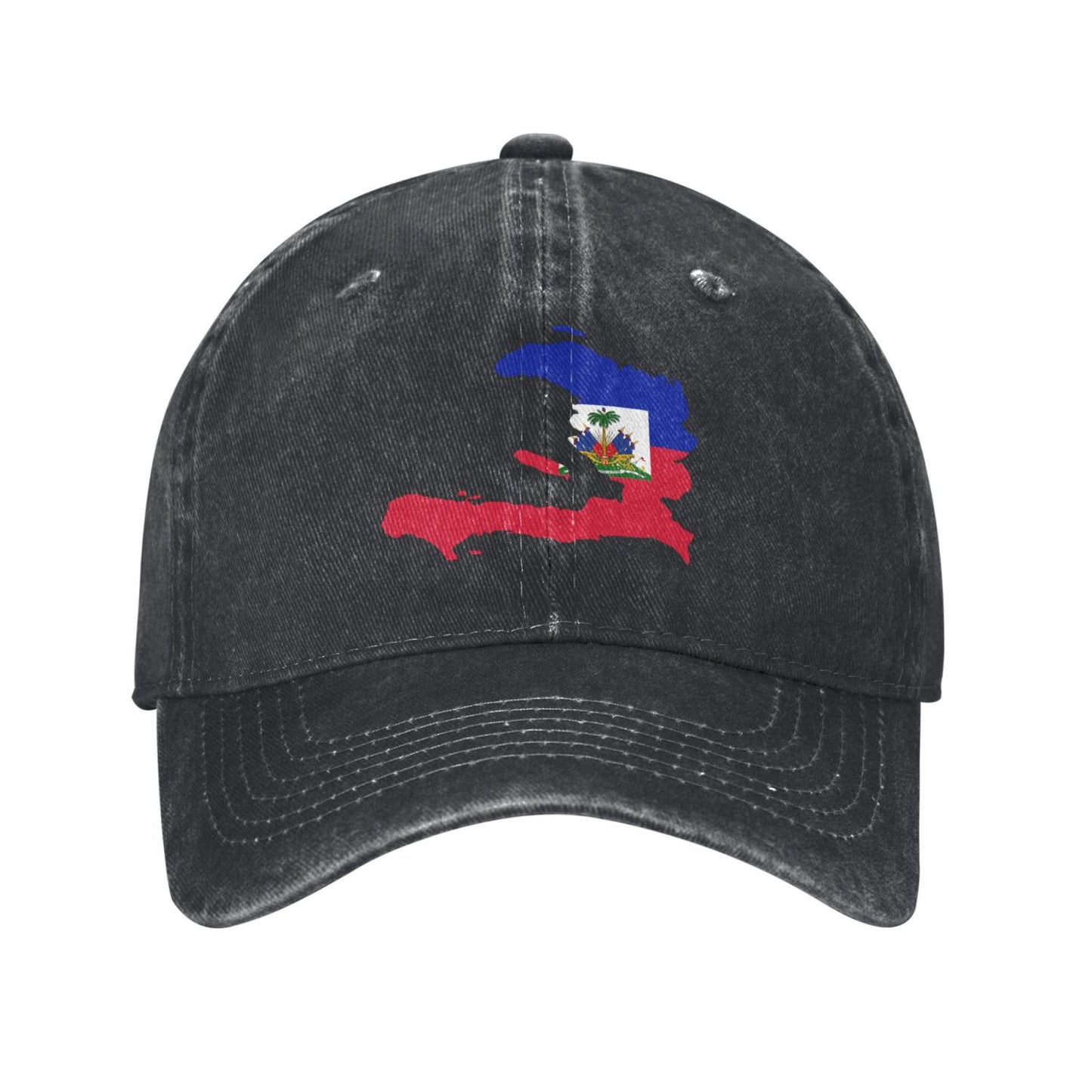 Haitian Flag Map SVG Printed unisex baseball cap outdoor hats adjustable cap trucker gift hat