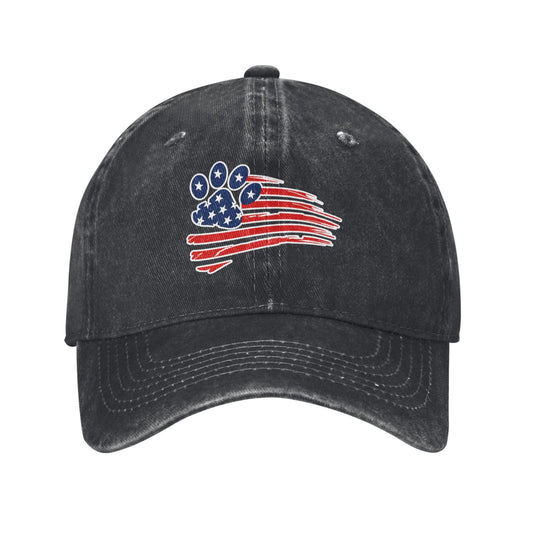 Dog Feet Flag America Printed unisex baseball cap adjustable cap outdoor sun hats trucker hat