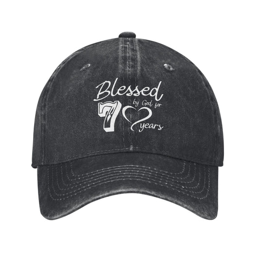 Blessed By God Lor 7 Years Printed unisex baseball cap adjustable cap outdoor sun hats trucker hat