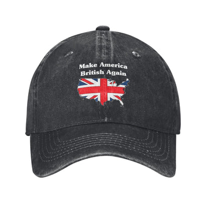 Make America British Again Printed unisex baseball cap adjustable cap outdoor sun hats trucker hat