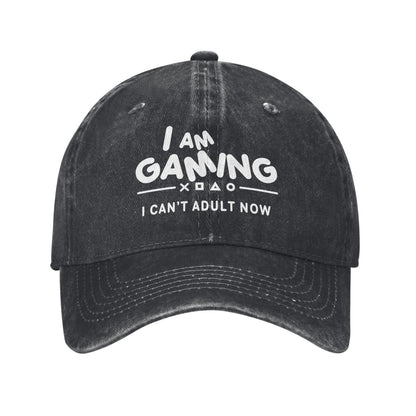I AM GAMING I CAN'T ADULT NOW Printed unisex baseball cap adjustable cap outdoor sun hats trucker hat