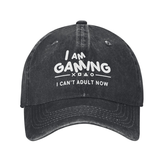 I AM GAMING I CAN'T ADULT NOW Printed unisex baseball cap adjustable cap outdoor sun hats trucker hat