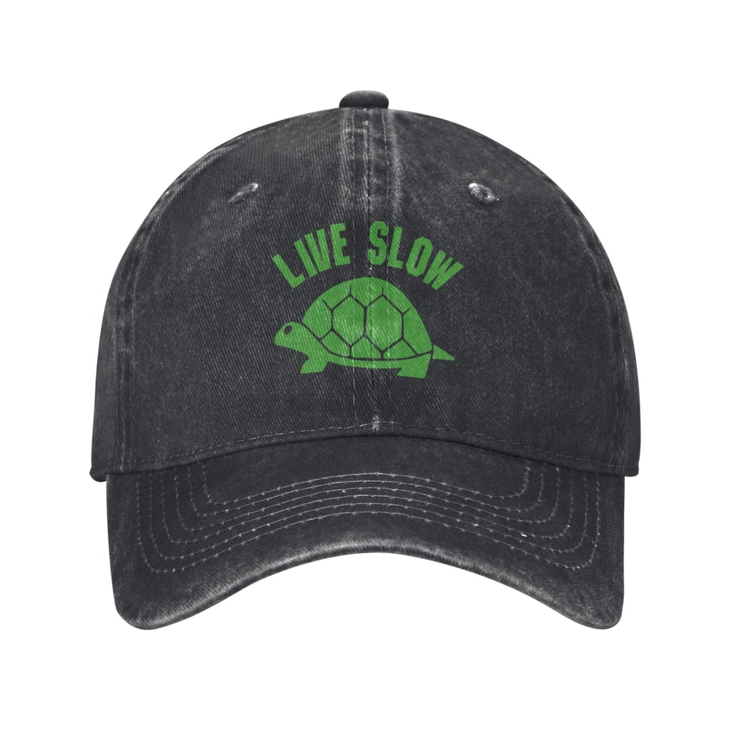 Live Slow Turtle Printed unisex baseball cap adjustable cap outdoor sun hats trucker hat
