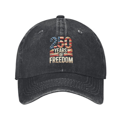 250 Years Of Freedom Printed unisex baseball cap outdoor hats adjustable cap trucker gift hat