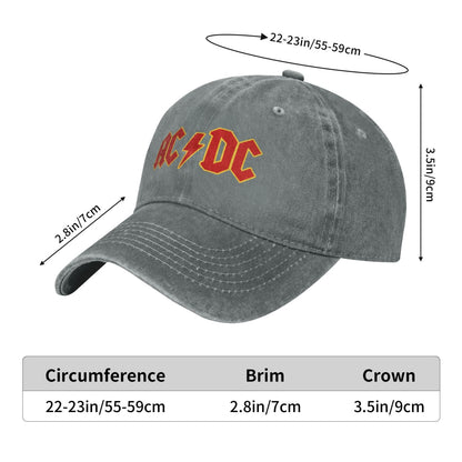 AC DC Printed unisex baseball cap adjustable cap outdoor trucker hat veterans Gifts