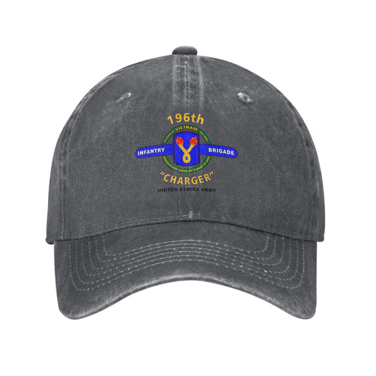 196th Infantry Brigade Printed unisex baseball cap adjustable cap outdoor sunshade trucker hat
