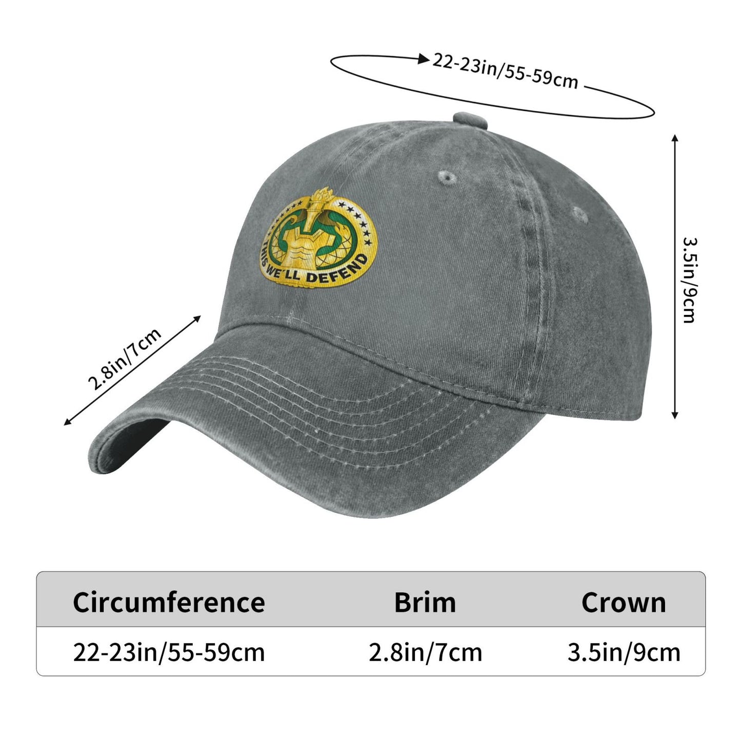 U.S. Army Drill Sergeant Identification Badge Printed unisex baseball cap adjustable cap outdoor sunshade trucker hat