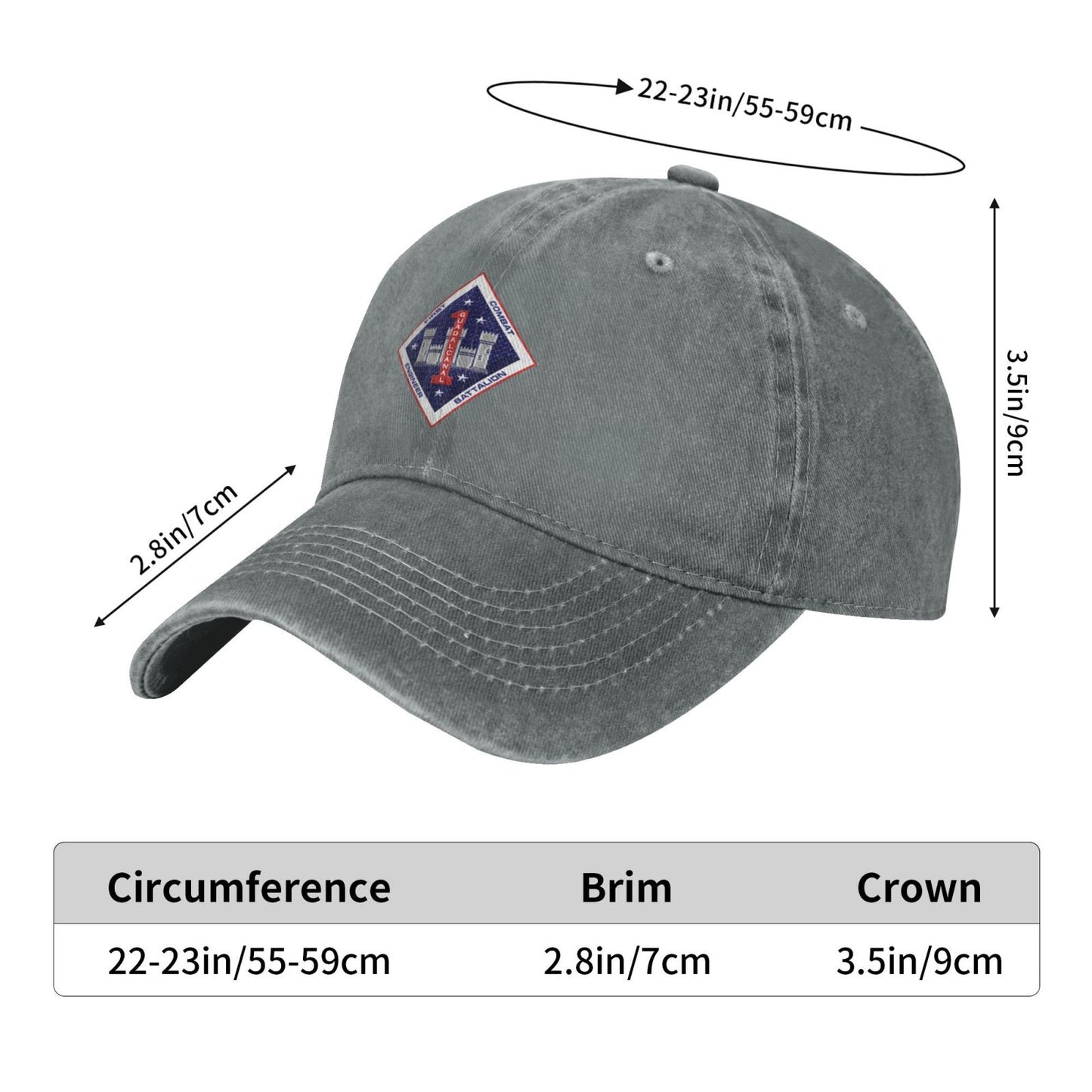 1ST CEB Insignia Printed unisex baseball cap adjustable cap veteran gift