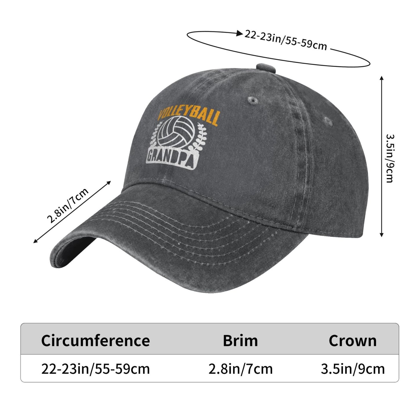 Volleyball Grandpa Printed unisex baseball cap adjustable cap outdoor sun hats trucker hat