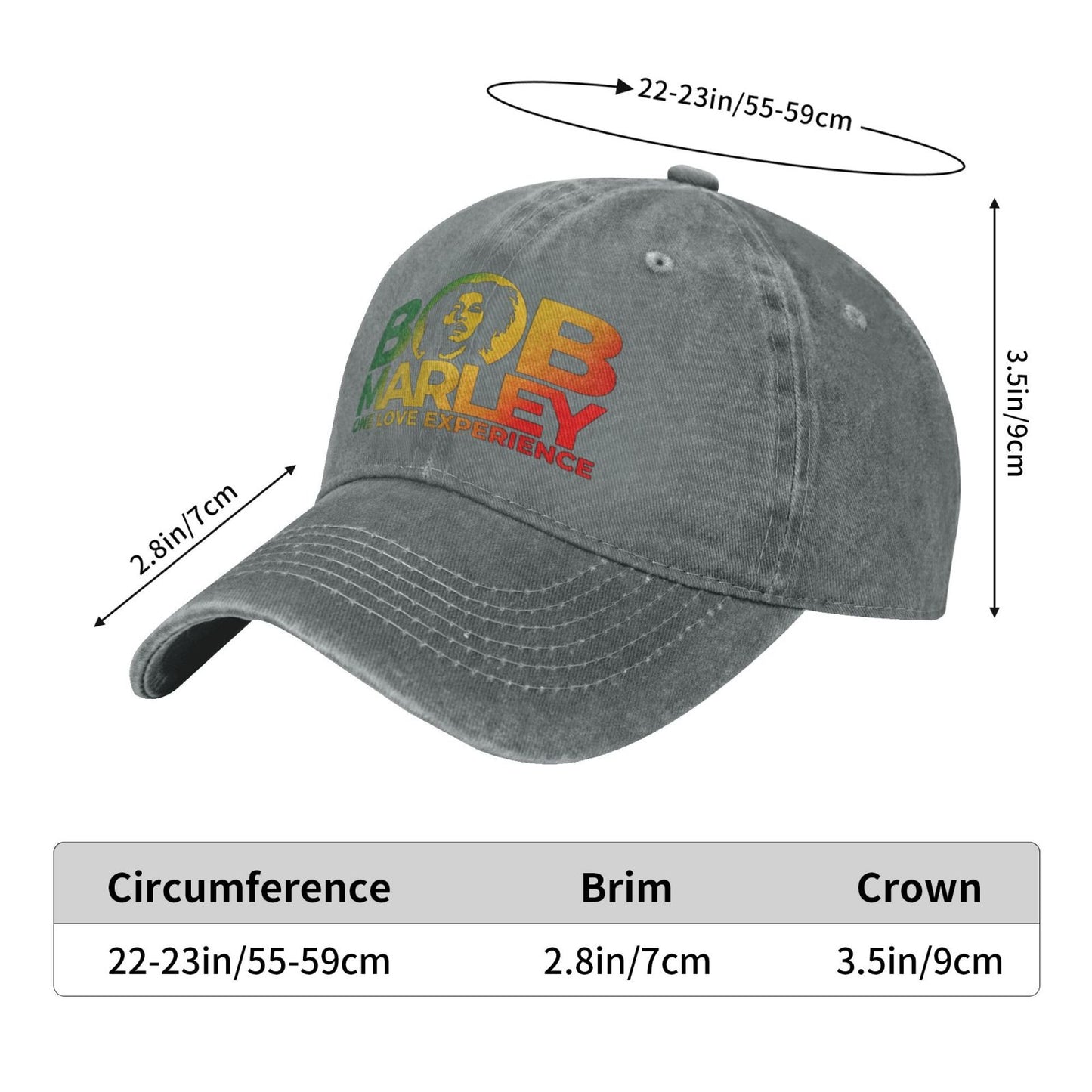 Bob Marley One Love Experience Printed unisex baseball cap outdoor hats adjustable cap trucker gift hat