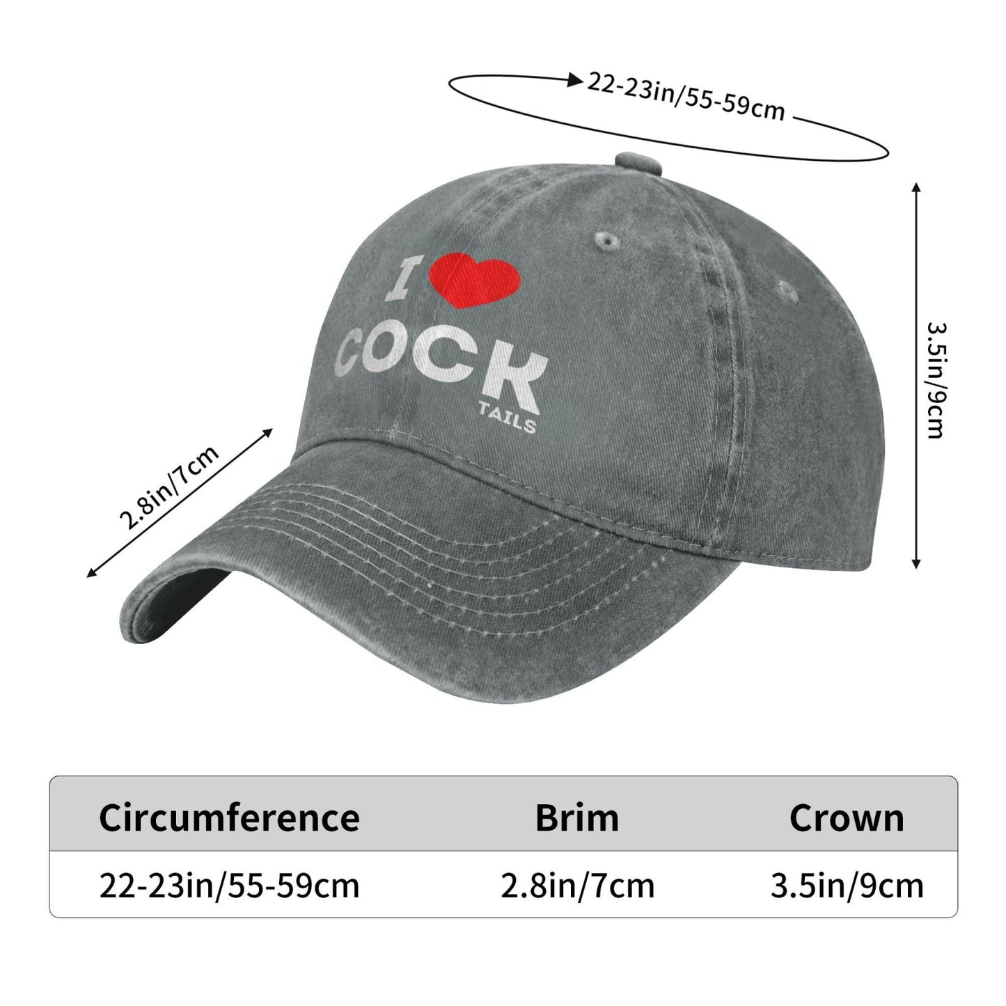 Funny I Love Cocktails Printed unisex baseball cap adjustable cap outdoor sun hats trucker hat
