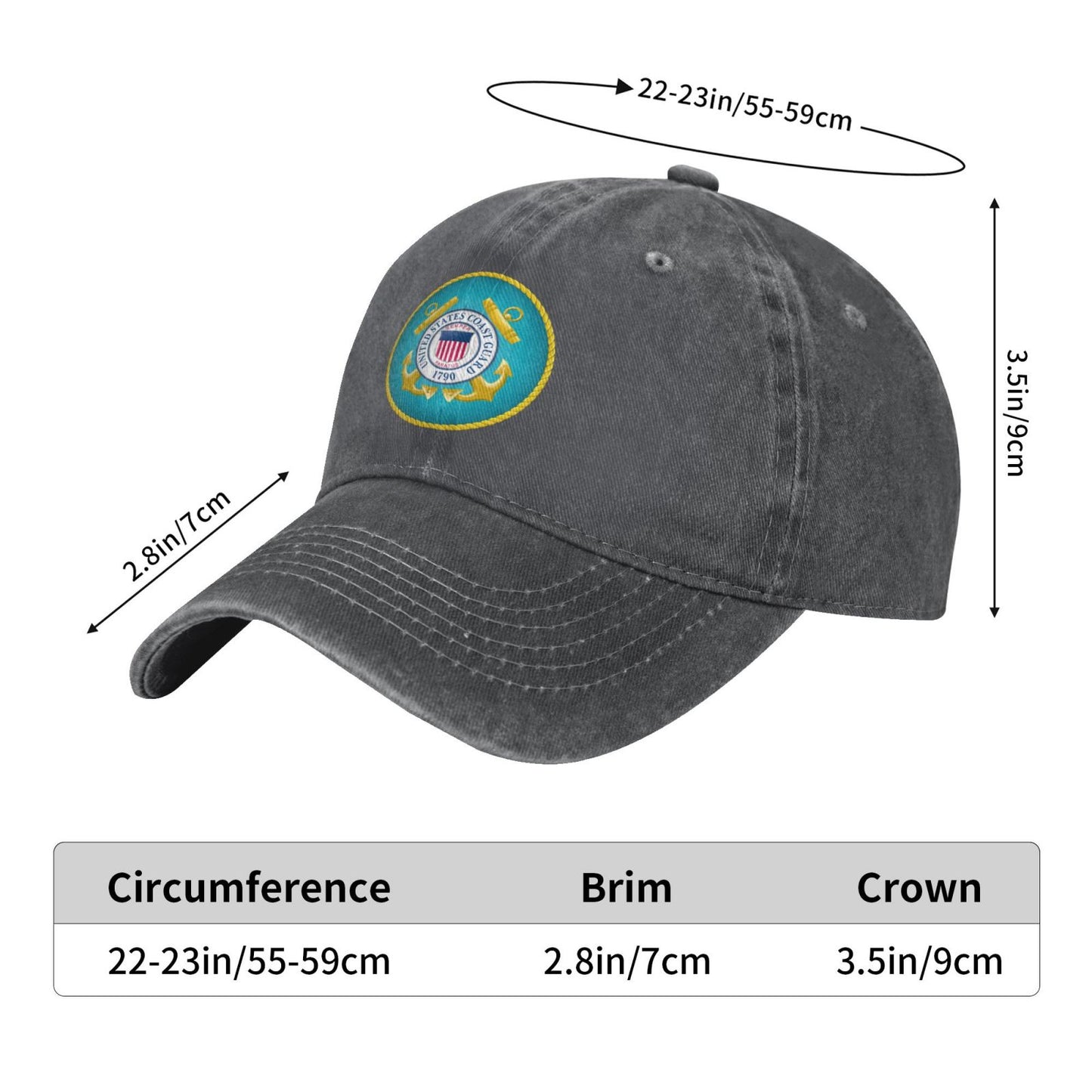 Seal Of The United States Coast Guard Printed unisex baseball cap adjustable cap veteran gift