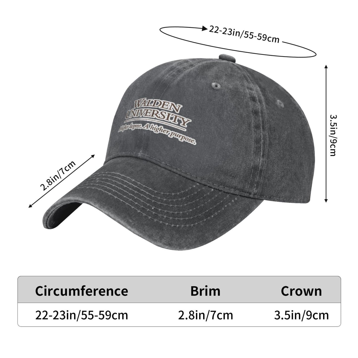 Walden University Printed unisex baseball cap adjustable cap outdoor sun hats trucker hat