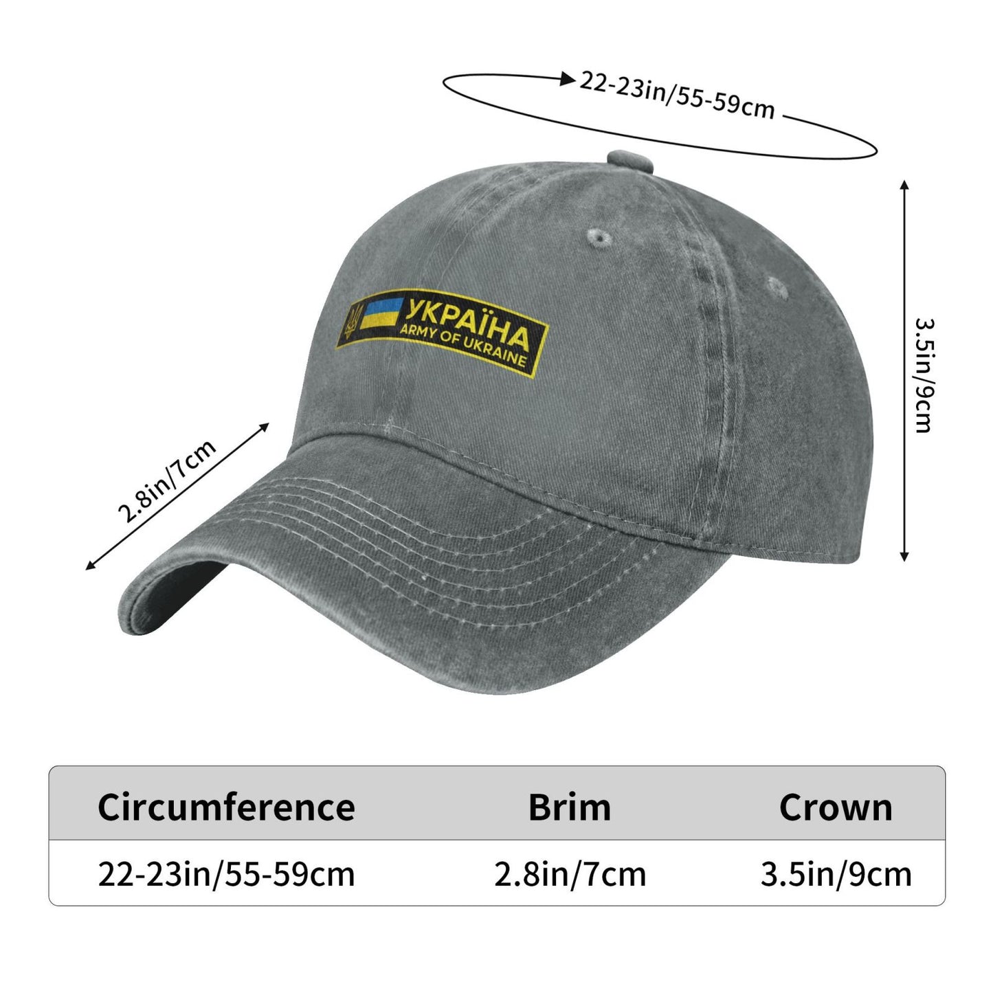 Army Of Ukraine Ukrainian Soldier Printing unisex baseball cap adjustable hats Outdoor leisure hat trucker cap