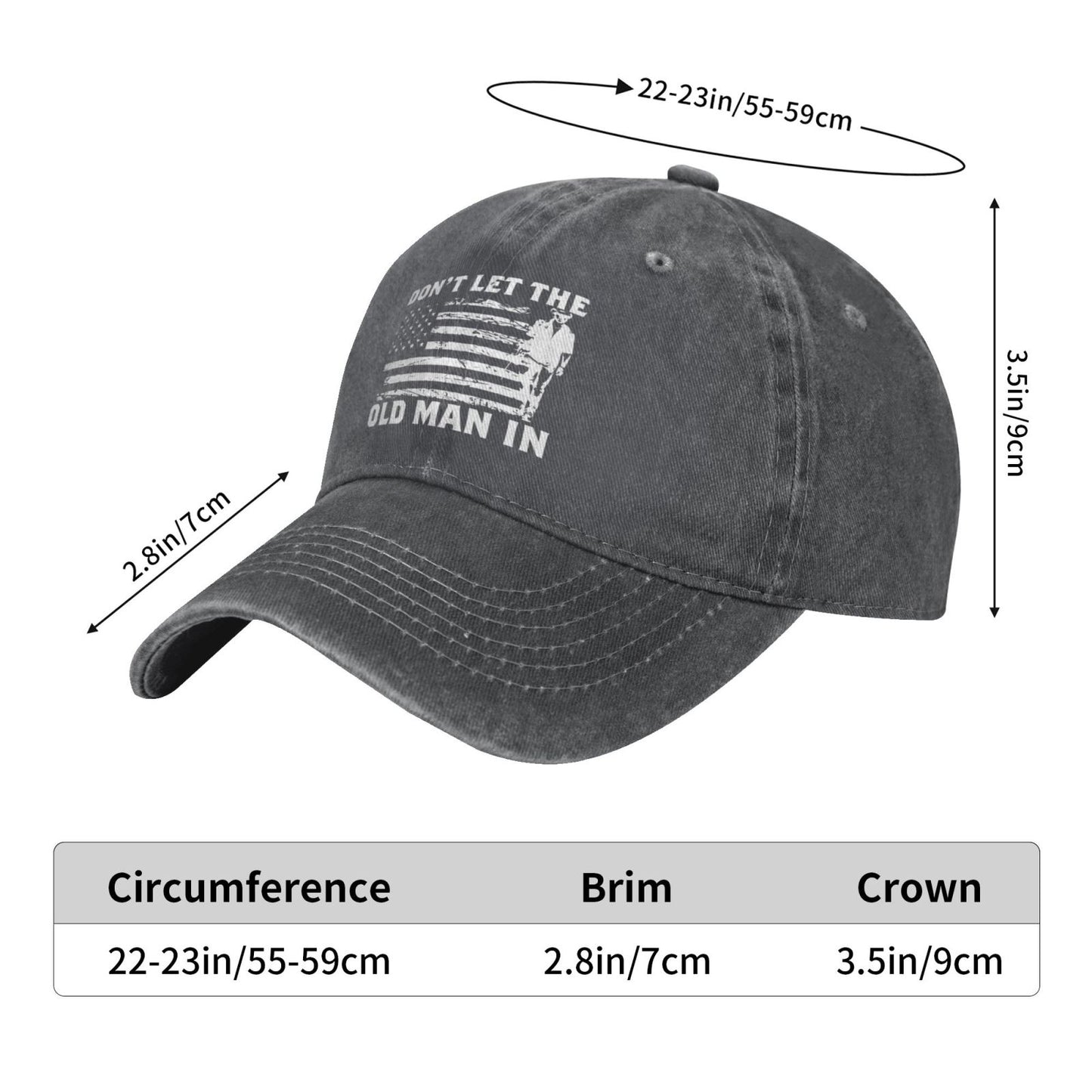 Don't Let The Old Man In (2) Printed unisex baseball cap outdoor hats adjustable cap trucker gift hat