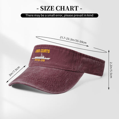 USS Curts (FFG-38) Printed adjustable Empty Top Baseball Sun Cap unisex outdoor sports hat veterans gift