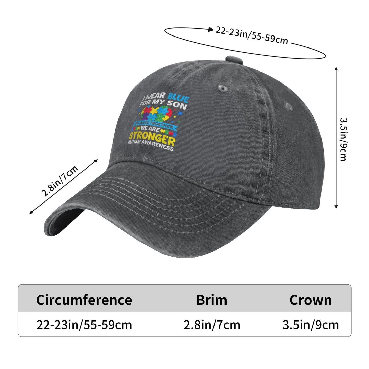 IWEAR BLUEFOR MY SON Printed unisex baseball cap adjustable cap outdoor sun hats trucker hat