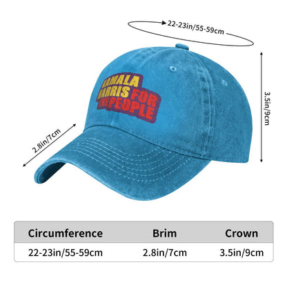 Kamala Harris For President Printed unisex baseball cap adjustable cap outdoor sun hats trucker hat
