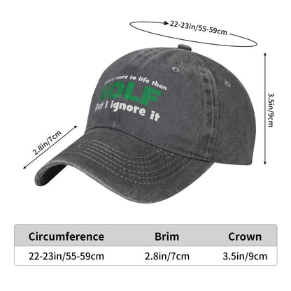 There Is More To Life Than GOLF Printed unisex baseball cap adjustable cap outdoor sun hats trucker hat