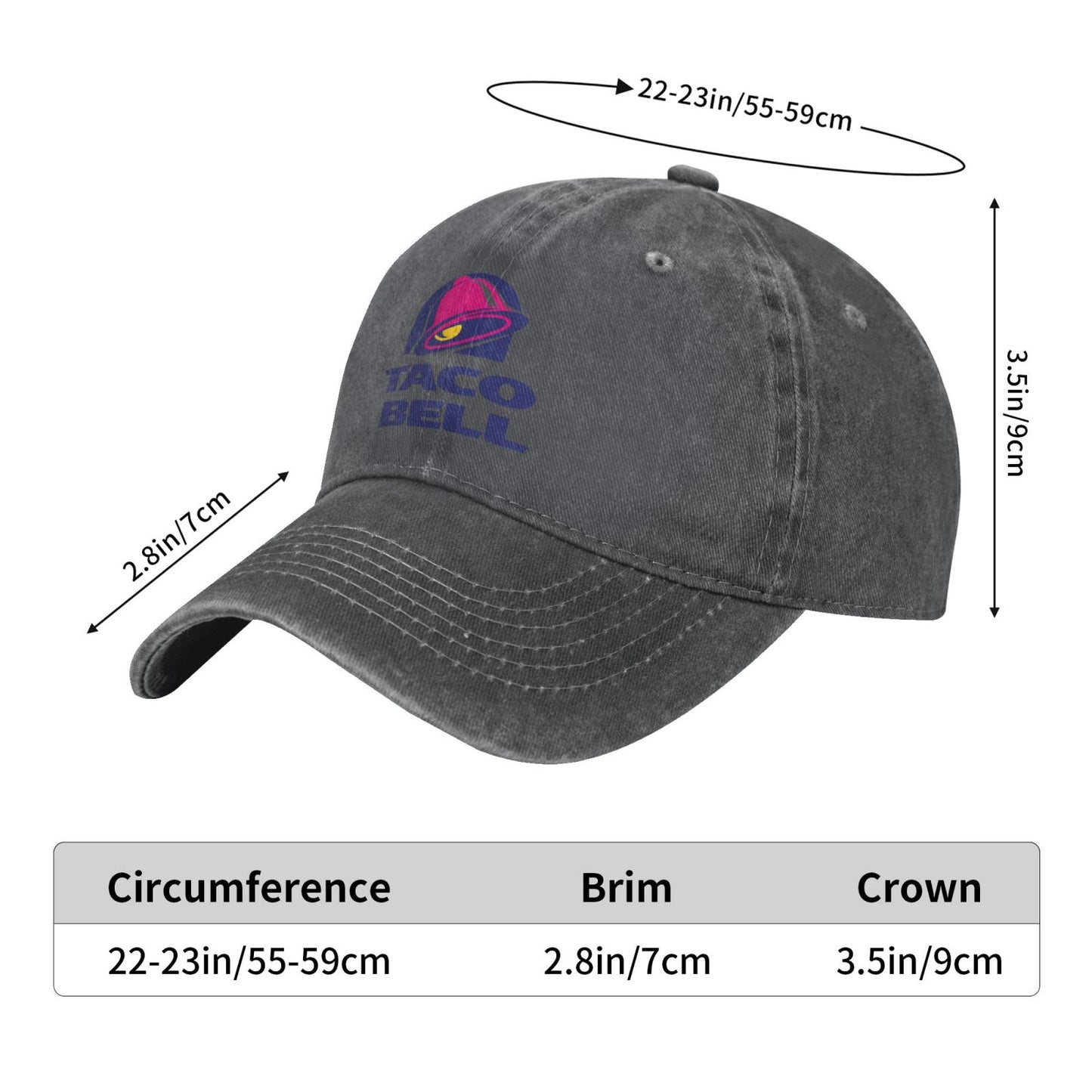Taco Bell Logo Printed unisex baseball cap adjustable cap outdoor sun hats trucker hat