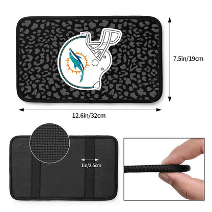 Miami Dolphins 2 print Car handrail box cushion Personalized car armrest cover